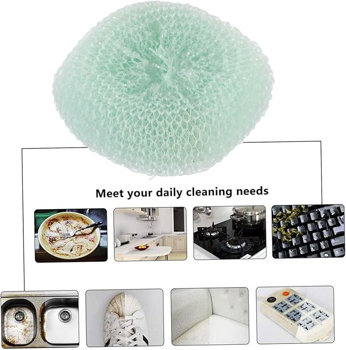 12pcs Multi-Functional Scouring Ball for Kitchen Cleaning Durable Dish Scrubber Balls for Pots and Pans Random Colors Long-Lasting Household Cleaning Tools