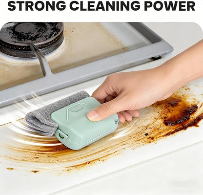 Magic Window Track Cleaner, Window Groove Cleaning Brush Hand-held Magic Windows Track Cleaner Tools Set Creative Cleaner Brushes Tools for Window lides Gaps, Sliding Door Tracks (3Color, 3pcs)
