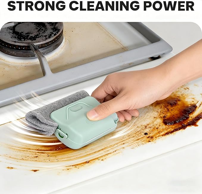 Magic Window Track Cleaner, Window Groove Cleaning Brush Hand-held Magic Windows Track Cleaner Tools Set Creative Cleaner Brushes Tools for Window lides Gaps, Sliding Door Tracks (Grey, 3pcs)