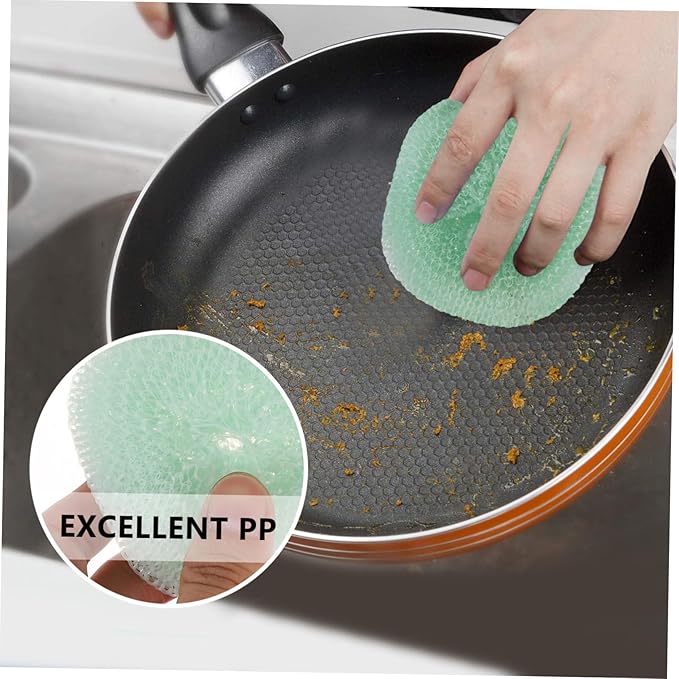Healeved 12pcs Kitchen Scouring Ball Dish Sponges Washing Ball for Cleaning Safe Scrubbers Cookware Dishwasher Safe Random Color