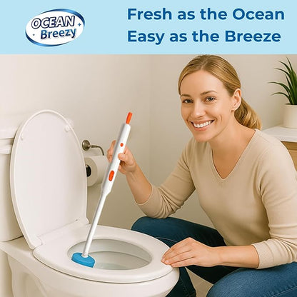 Electric Toilet Brush and Holder Set, 2025 New 4-in-1 Disposable Scrub Kit, 18 Refill Heads, 3-Speed Powerful Spinning, Rechargeable & Wall Mounted Toilet Cleaner Wand