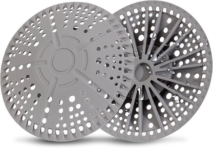 ZOOY Shower Drain Hair Catcher, 2 Pack 5.5 Inch Silicone Large Drain Cover, Bathroom Hair Drain Catcher, Flat Anti-Clog Hair Trap for Shower, Bathtub, Tub & Sink Hair Strainer(Dark Grey)