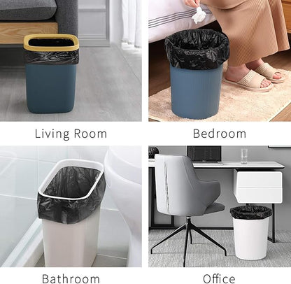 Toplive Trash Bag 4 Gallon Garbage Bag Small Trash Bags Wastebasket Bin Liners for Home Bathroom Bedroom Kitchen Office Trash Can, Black