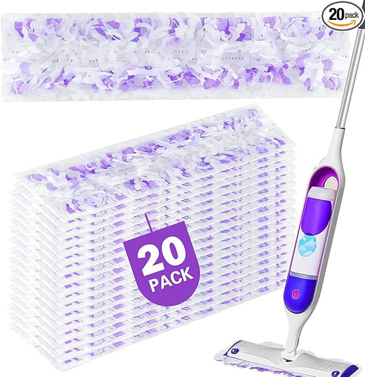 20 Count Power Mop Pads Refills for Swiffer PowerMop Multi-Surface Mopping Pad Disposable Replacement Mop Pads Compatible with Swiffer PowerMop,Safe on All Finished Floors