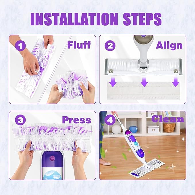 36 Pack Power Mop Refill Pads for Swiffer PowerMop - 5X Cleaning Power Mop Pads for All Multi-Surface Hardwood Floor Cleaning, 12 Layers Thickened Durable | Super Absorbent
