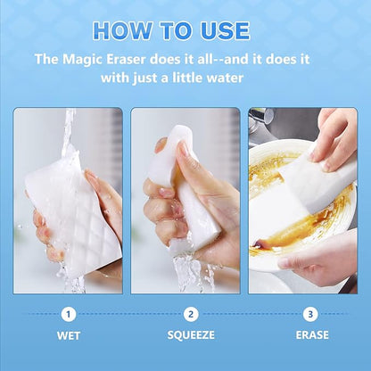 Squish Magic Eraser Sponge, 18 Pack Cleaning Pads for Walls, Oven, Kitchen, and Shoe Cleaner With Melamine Foam, Universal Cleaner
