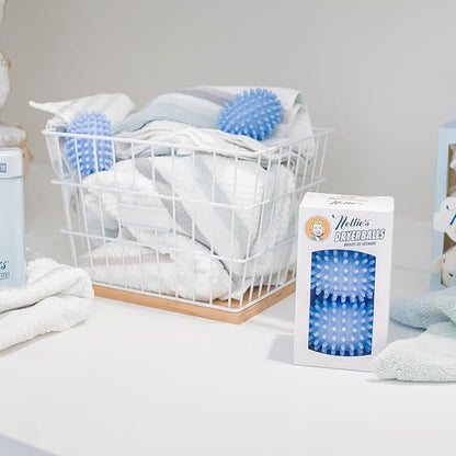 Nellie's Dryerballs - Eco-Conscious Laundry Dryer Balls - Softens Fabrics, Reduces Wrinkles, and Shortens Drying Time - Dryer Sheet Alternative (2 Pack) - (Made in Canada)