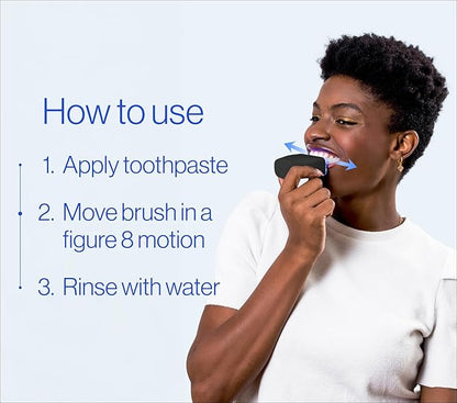 Autobrush Sonic Pro Electric Toothbrush – Only ADA Accepted U-Shaped Brush, Clinically Proven Up to 5.1X Better Cleaning, 30-Second Full Mouth 360 Clean, Rechargeable, Waterproof, Black, Women's Small
