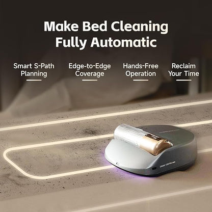 CREATULIZE X1 Robot Bed Vacuum, Automatic Mattress Vacuum Cleaner with Intelligent Path Planning, UV-C Light, HEPA Filter, One-Click 100% Dust & Pet Hair Removal for Bed, Mattress, Sofa, Carpet
