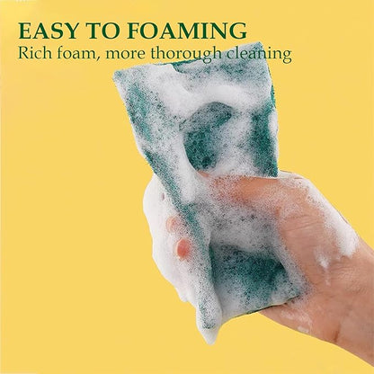 Heavy Duty Scrubbing Pads for Cleaning 6 x 4 x 0.31inch Dish Scrubber Pads Reusable Household Green Scrubbing Pads,Scotch Brite Pads, for Dishes, Kitchen Scrubbers & Metal Grills (10Pcs)