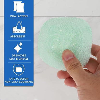 STAHAD 12pcs Household Scouring Balls Multi-Color Kitchen Cookware Scrubbers for Pot and Dish Cleaning, Non-Shedding Cleaning Balls Tool for Home Use Random Color