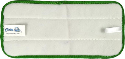 CleanAide All-Purpose Microfiber Twist Yarn Mop Pads for Dust, Dirt & Pet Hair, Hook & Loop Backing, Machine Washable & Reusable, Home & Commercial Cleaning, 10-Inch, 6-Pack, Green