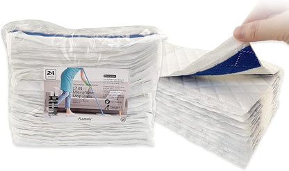 18 Inch Microfiber Disposable Mop Pad 24 Pack for All 16-18'' Hook & Loop System Mop, Wet Dry Cleaning Pad Compatible with Bona,Rubbermaid,Turbo,Norwex (18 in, 24 Pack)