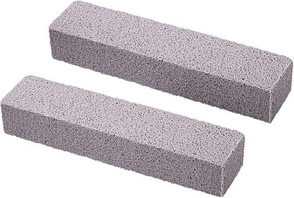 Pumice Scouring Pad Cleaner Set with Handle for Toilet Bowl, for TILE, Kitchen and Grill Stain Removal, 2 Pack