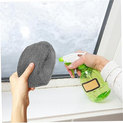 2 Rolls Coarse Steel Wool Pads Reusable Wire Mesh for Cleaning Rust Removal and Polishing Wood and Metal Surfaces