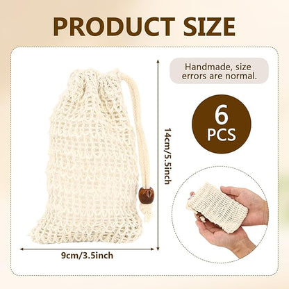 12PCS Soap Saver Pad with 6PCS Soap Bag,Breathable,Soft,Non-Slip,Lathers,for Bathroom,Shower,Kitchen,Travel Hotel Cleaning Supplies