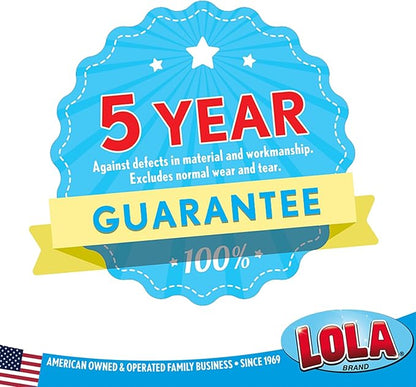 Toilet Brush and Holder Set, By LOLA, 6 Pack, Classic Version, Durable Bristles for Deep Cleaning, w/Compact Space Saving Storage Holder