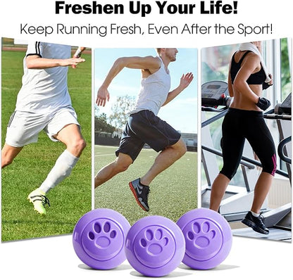 SCENTORINI Shoe Deodorizer Balls, 8 Pack Lavender Scent Sneaker Deodorizer Balls, Odor Eliminator for Smell Shoes Boots, Long Lasting Shoe Freshener for Gym Bags, Drawers and Small Spaces