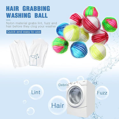 Blulu 12 Pieces Pet Hair Remover for Laundry Dryer Balls Reusable Washing Machine Hair Catcher Pet Dog Cat Catcher Lint Remover (Stylish Color)