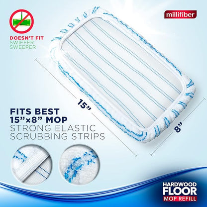 Millifiber Microfiber Mop Refills 15x8 Inches, 24-Pack (Mop is Not Included)