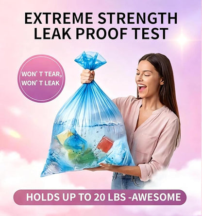 5 Gallon Trash Bags Extra Thick - 18 Liter Garbage Bags Unscented for Bathroom, Small Plastic Wastebasket Liners for Home Office Bedroom,150 Count 5 Color