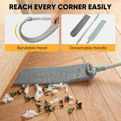 Sakerplus Retractable Gap Dust Cleaner, Artifact,Extendable Duster Cleaning Tool for Hard-to-Reach Areas, Reusable Washable Dusting Wand for Home,Ceiling,Blinds,Under Furniture