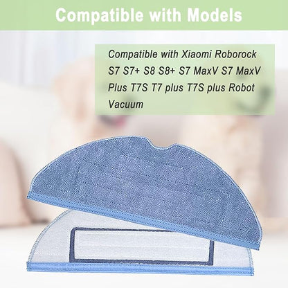 S7 Vacuum Mop Replacement Pads for Xiaomi Roborock S7 Roborock S7+ Roborock S7 MaxV Roborock S8/S8+ Roborock S7 MaxV Plus Roborock T7S T7 plus T7S plus Robot Vacuum,10 Pack Microfiber Mop Pads