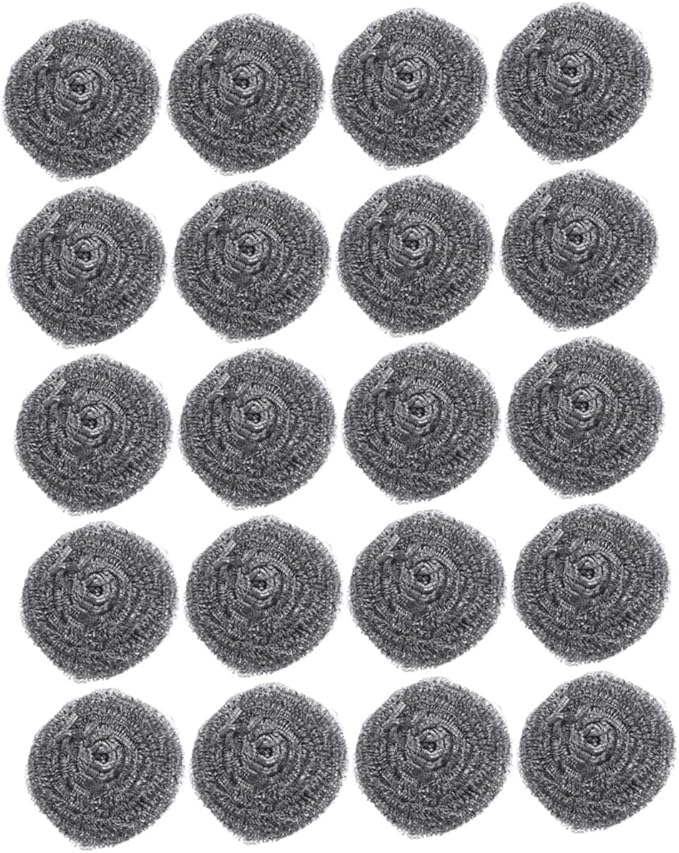 Ciieeo 20pcs Pot Scrubbers Set Heavy-Duty Cleaning Balls for Kitchen Outdoor Use Wire Balls for Vigorous Scrubbing and Scouring