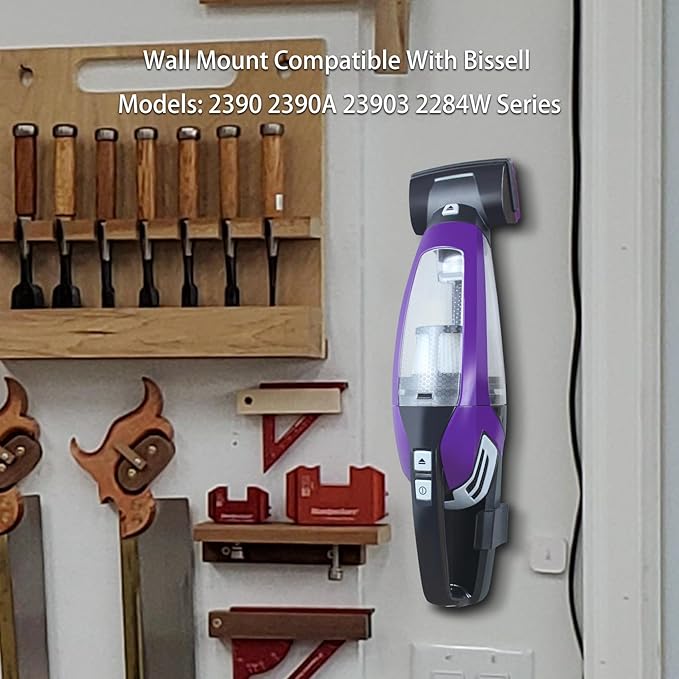 Wall Mount Compatible with Bissell 2390 2390A 2284W 23903 Pet Hair Eraser Lithium Ion Cordless Hand Vacuum (2 Packs）