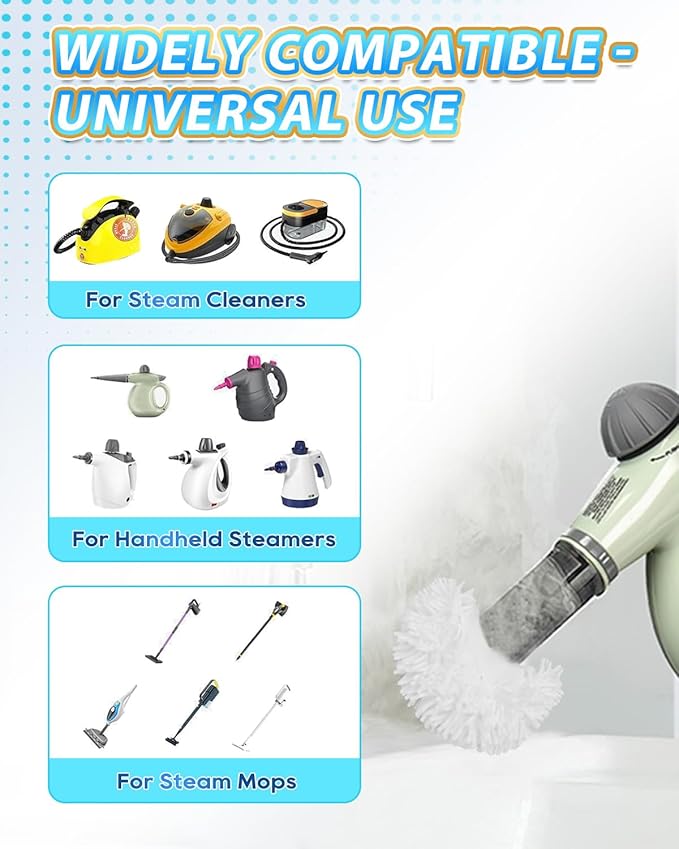 8 PCS Universal Microfiber Cloths for Handheld Steam Cleaner Accessories Compatible with Bissell Steam Shot Omni Compatible with PurSteam/Wagner Spraytech/McCulloch Reusable Washable Steam Mop Cloths