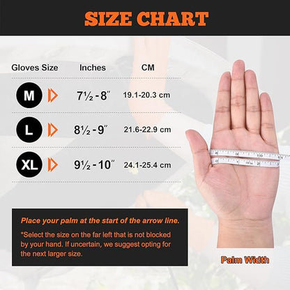 TitanFlex Heavy Duty Orange Industrial Nitrile Gloves with Raised Diamond Texture, Latex Free (6mil/8mil)