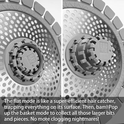 Drain Hair Catcher, Bathtub Shower Drain Hair Trap, Strainer Stainless Steel Drain Protector(2 PCS)