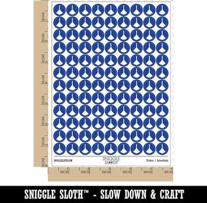 Feather Duster Cleaning 200+ Round Stickers - Matte Finish - 0.50" Size - Dark Blue