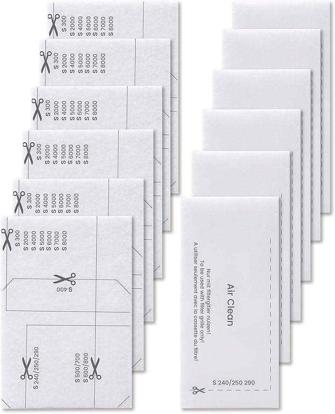 6 Pack AirClean Filters and Motor Protection Filters Replacement Parts for Miele Vacuum Compact C1 C2, Complete C1 C2 C3, Classic C1, Dynamic U1, S200-S899, S2000-S8999