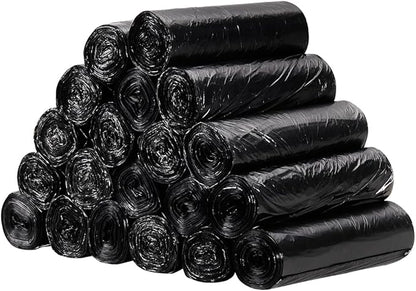 TYPLASTICS Trash Can Liner - Wholesale 1000 Count Black Garbage bags on Perforated Roll 7-10 Gallon Multipurpose for Office Bathrooms Business Home Commercial and Industrial Needs 24" x 24"