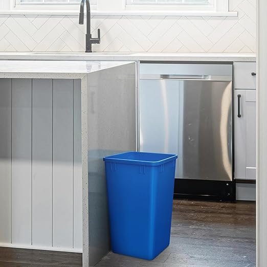 Rev-A-Shelf 35 qt Polymer Replacement Waste Container for Rev-A-Shelf Pullouts, Kitchen Cabinet Trash Can Recycle Bin, RV-35-22-2, Blue (2-Pack)
