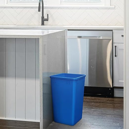 Rev-A-Shelf 35 qt Polymer Replacement Waste Container for Rev-A-Shelf Pullouts, Kitchen Cabinet Trash Can Recycle Bin, RV-35-22-2, Blue (2-Pack)