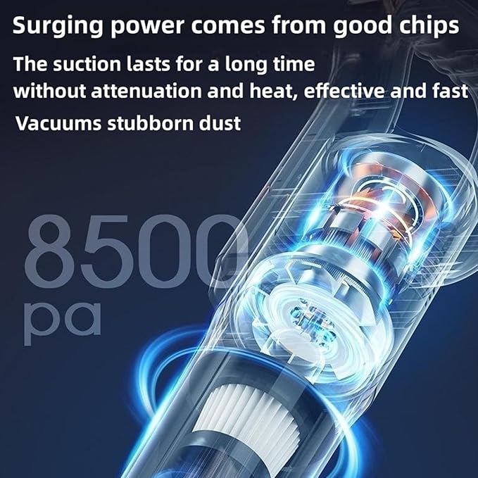 Cordless Vacuum Cleaner, 8500Pa Powerful Stick Vacuum, Lightweight Carpet Cleaner with 500ml Dust Cup, Rechargeable Handheld Vacuum for Carpet and Hard Floor Pet Hair (Green)