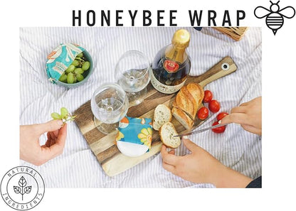 Bread Food Wrap Swirl, 21 x 18 inches, GOTS Certified 100% Organic Cotton. Beeswax, Reusable and Compostable.