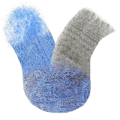 10 PK Steel Wool Soap Pads - Metal Scouring Cleaning Pads for Dishes, Pots, Pans, and Ovens - Pre-Soaped scrubbing Pad for Easy Cleaning of Dishes, Pans, Ovens and Pots (Blue, 8x6x2cm)