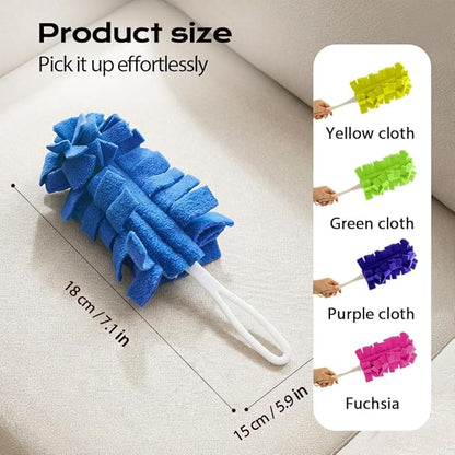 360° Electrostatic Duster Refills, 2026 New Washable & Reusable Microfiber Pads Fleece Duster Refill Compatible Tools for Cleaning Home, Blinds, Car, Pet, Furniture, Fans (Mix)