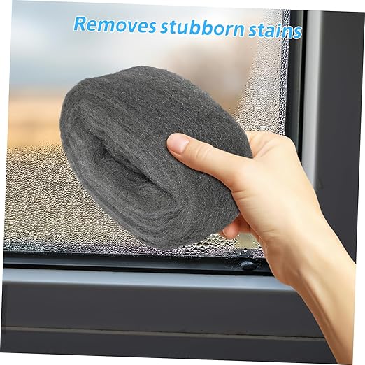 2 Rolls #0000 Steel Wool Pads Reusable Wire Wool for Cleaning Rust Removal Polishing Wood and Metal Surfaces