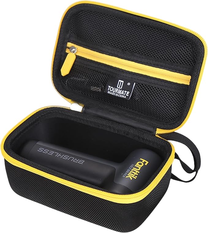 Tourmate Hard Storage Case Compatible Fanttik B8 Ace Electric Air Duster,Travel Box for B11 Pro Max Electric Air Duster Compressed Air Duster（Case Only） (Black & Yellow)