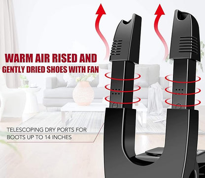 Portable Electric Shoes Boots Dryer and Warmer with Folding and Drying Adjustable Rack