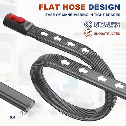 Sealegend Crevice Tool Dryer Vent Lint Vacuum Attachments Compatible with Dyson V15 V12 V11 V10 V8 V7 Vacuum Cleaner Dryer vent Cleaner Kit, Flexible Dryer Lint Removal Tool