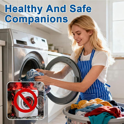 Upgraded Dryer Vent Cleaner Kit: Dryer Lint Vac Attachment, Universal Vacuum Hose Attachment Tool for Lint Removal (Blue Black)