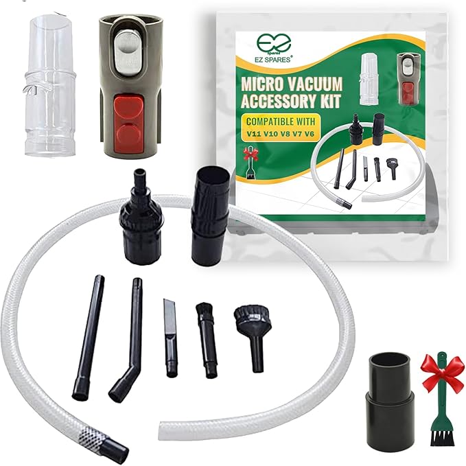 EZ SPARES Micro Vacuum Accessory Kit,Compatible with Dyson V11 V10 V8 V7 V6 Vacuum Cleaners,Keyboard Crevice Cleaning Tool Brush Kit