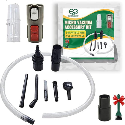 EZ SPARES Micro Vacuum Accessory Kit,Compatible with Dyson V11 V10 V8 V7 V6 Vacuum Cleaners,Keyboard Crevice Cleaning Tool Brush Kit