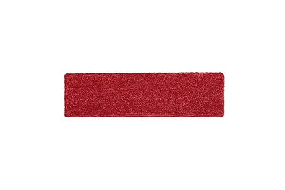 Rubbermaid Commercial Products 18 inch Adaptable Flat Mop Microfiber Pad, Red, for Janitorial/Professional Cleaners and Light-Duty Cleaning/Mopping with Tab/Pocket Functions