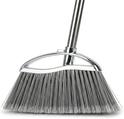 Outdoor Stiff Bristles Angle Broom Heavy Duty Sweeping Patio Broom with Long Handle for Garage Garden Commercial and Industrial